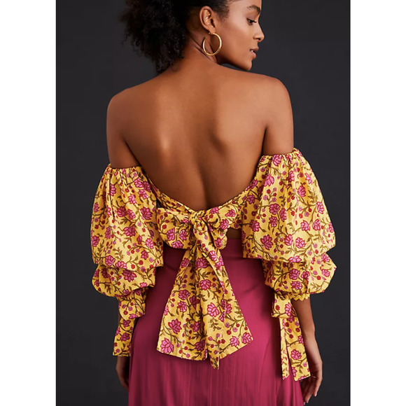 EDDY Anthropologie Patsy Fluted Skirt Hadley Crop Top Outfit Set Size 8 Medium - Picture 12 of 14